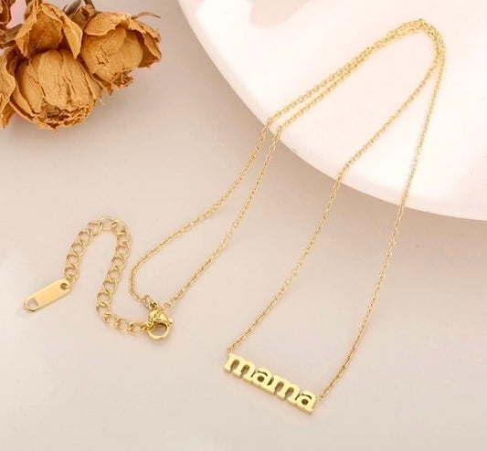 Gold Plated Mama Necklace